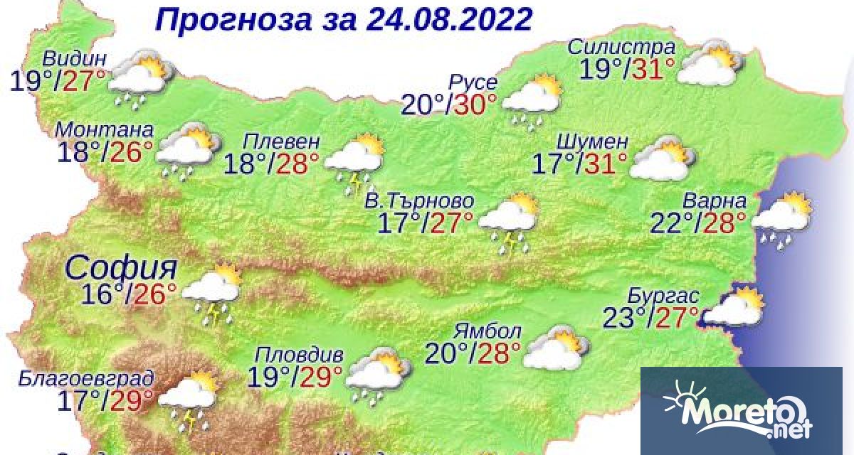 Преди обяд над Черноморието ще има временни разкъсвания на облачността