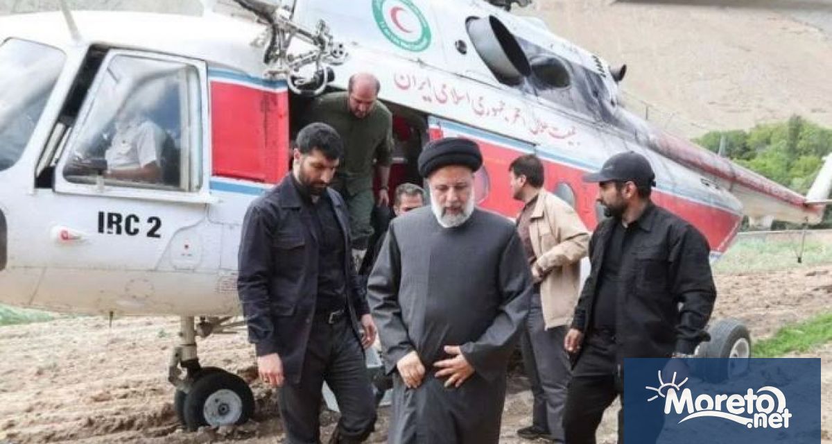 Един от хеликоптерите в конвоя, превозващ иранския президент Ебрахим Раиси,