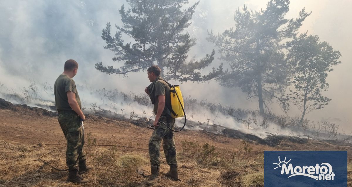 Пожарът в планината Славянка продължава да бъде активен на източния