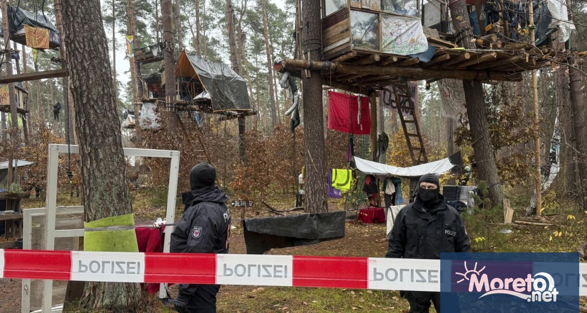 Германската полиция разби протестен лагер в който се помещаваха активисти